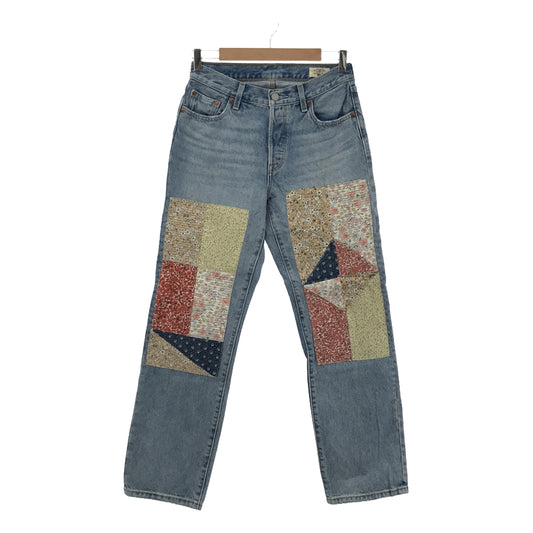 [Good Condition] Levi's | 90S Medium Indigo PATTERN / 501 Patchwork Denim Pants | Size 25 | Blue | Women's