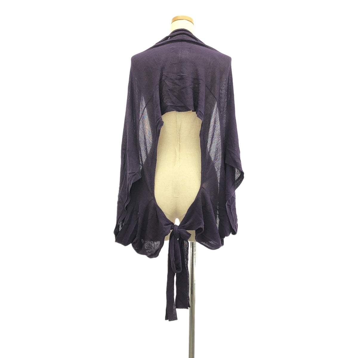 YOHJI YAMAMOTO +NOIR / ヨウジヤマモトプリュスノアール | 90s〜 / 1998AW | コットン 変形  ニット カーディガン | 3 | パープル | YOHJI YAMAMOTO +NOIR / ヨウジヤマモトプリュスノアール | 90s