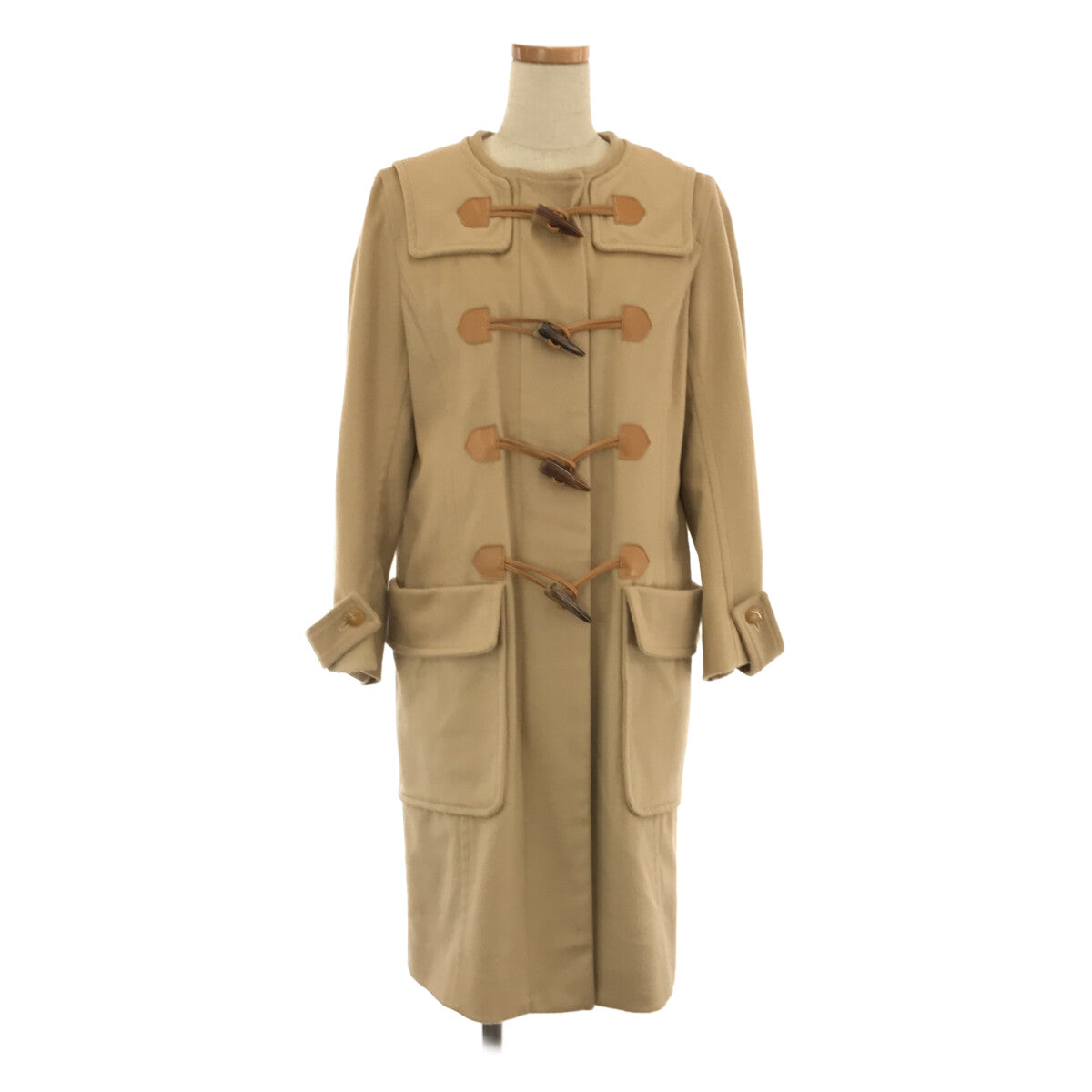 [Good Condition] Ron Herman | Cashmere No-Collar Duffle Coat | XS | Beige | Women's