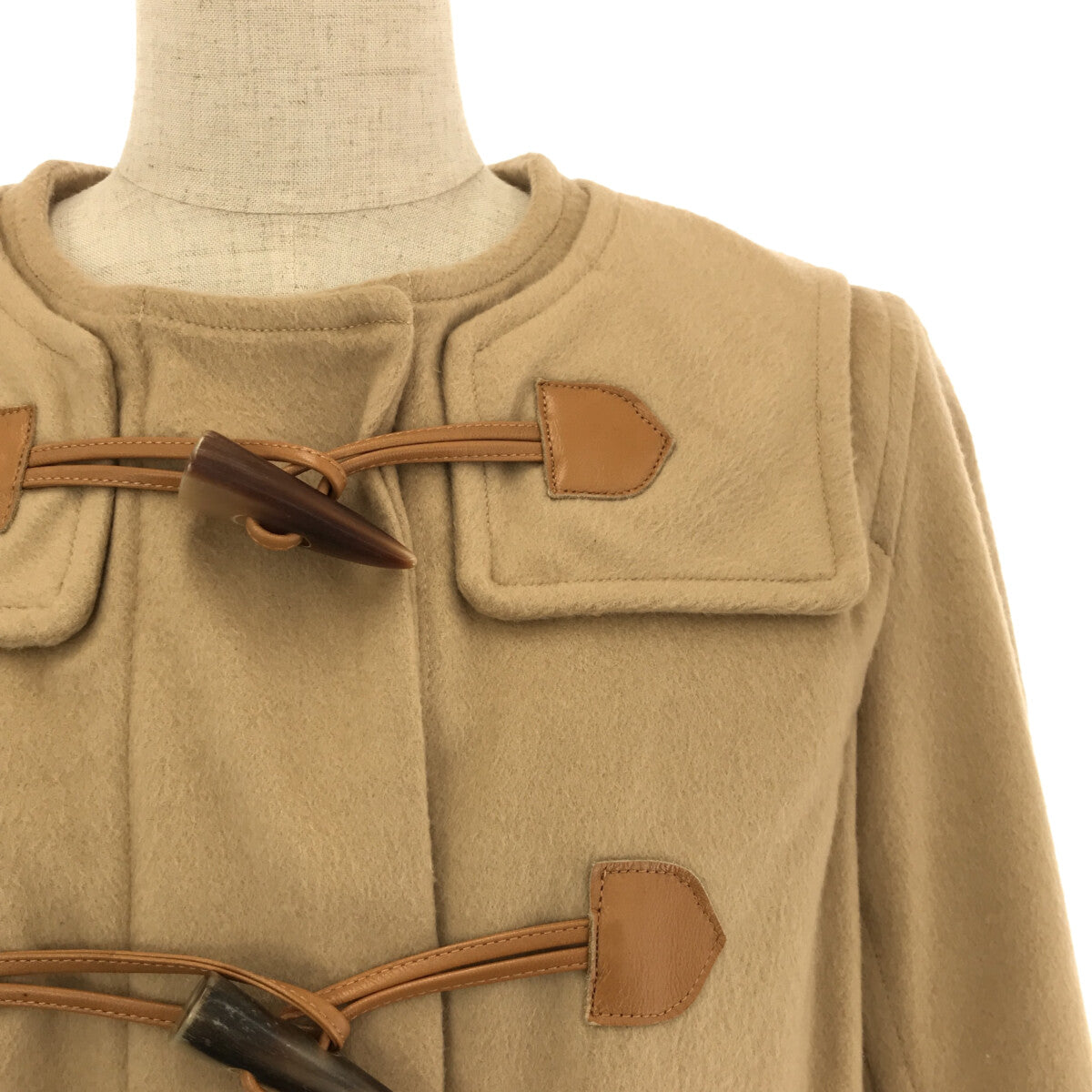 [Good Condition] Ron Herman | Cashmere No-Collar Duffle Coat | XS | Beige | Women's