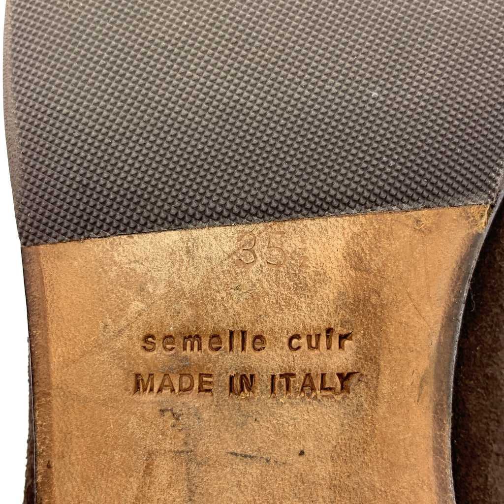 HERMES / 헤르메스 | 스웨이드 가죽 사이드 고어 부츠 | 35 | 여성