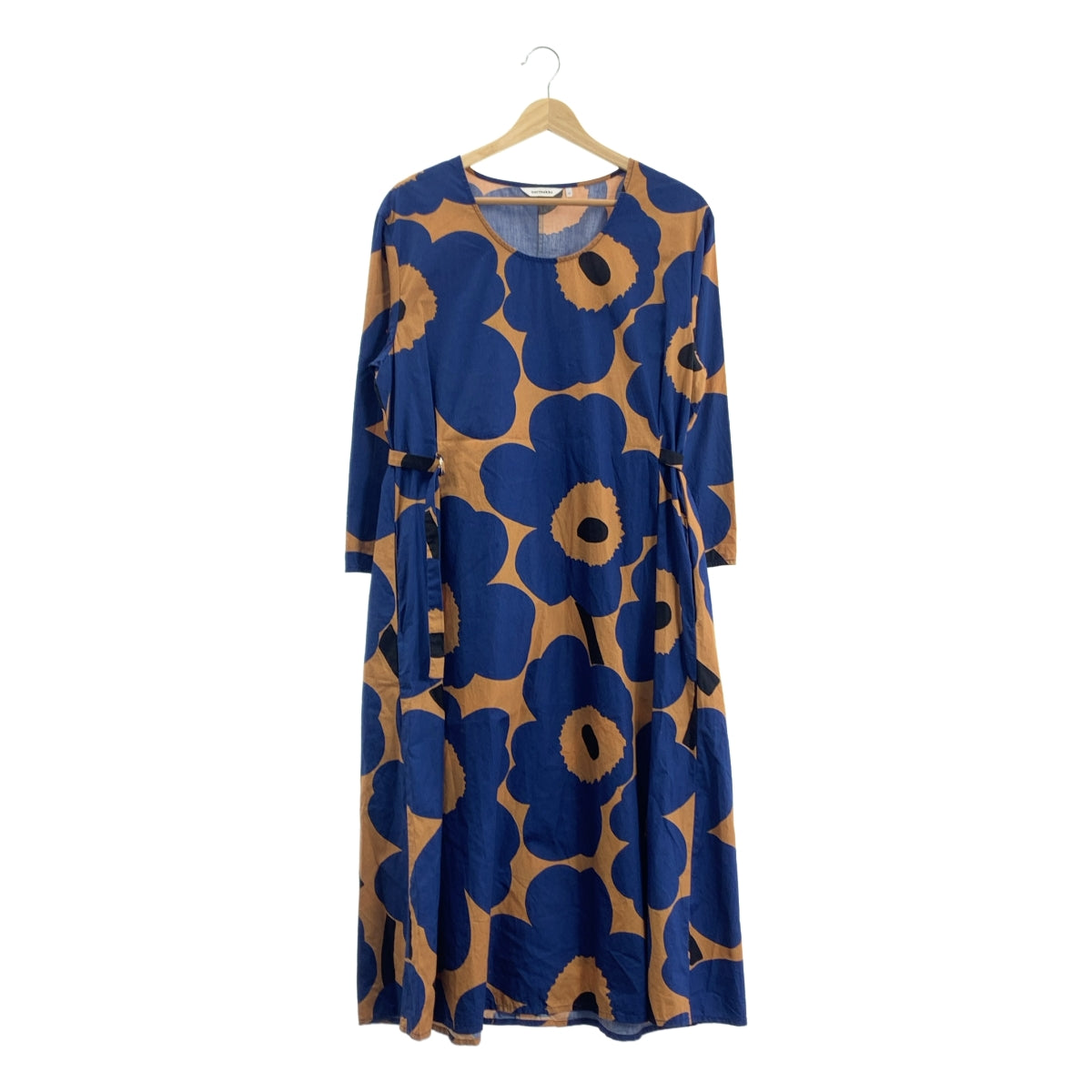 Marimekko / マリメッコ | Pilasteri 2 Unikko / 総柄 ウニッコ ベルテッド ポケット付き ワンピース | 38 |