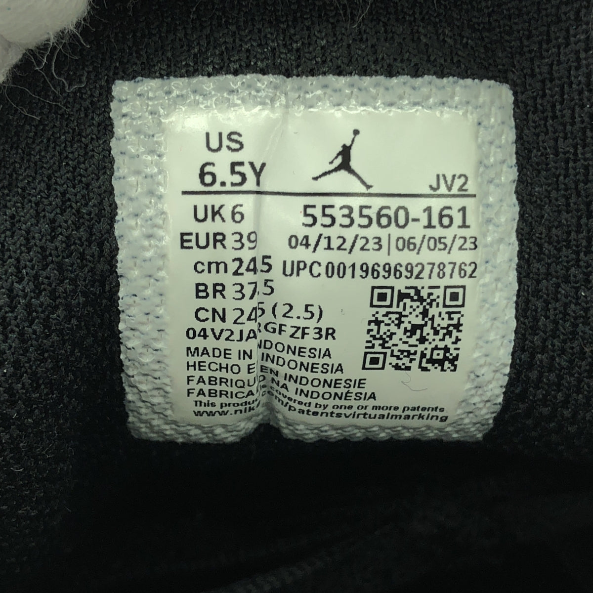 NIKE / 나이키 | JORDAN BRAND AIR JORDAN 1 LOW GS | 24.5 | 블랙/레드/블랙 | 남성