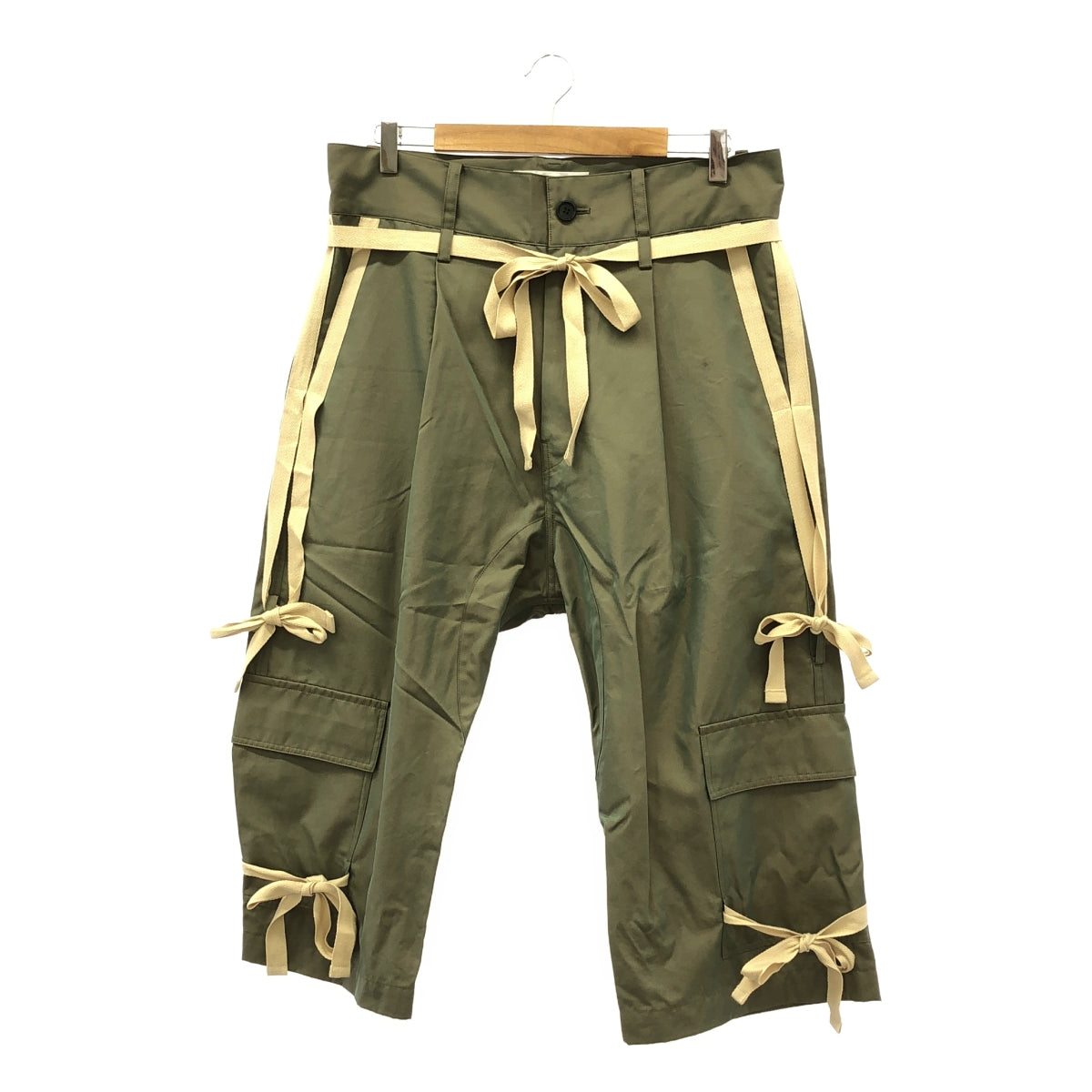 [New] prasthana / Prasthana | Hang strings cargo trousers / Pants | S | Khaki | Men's