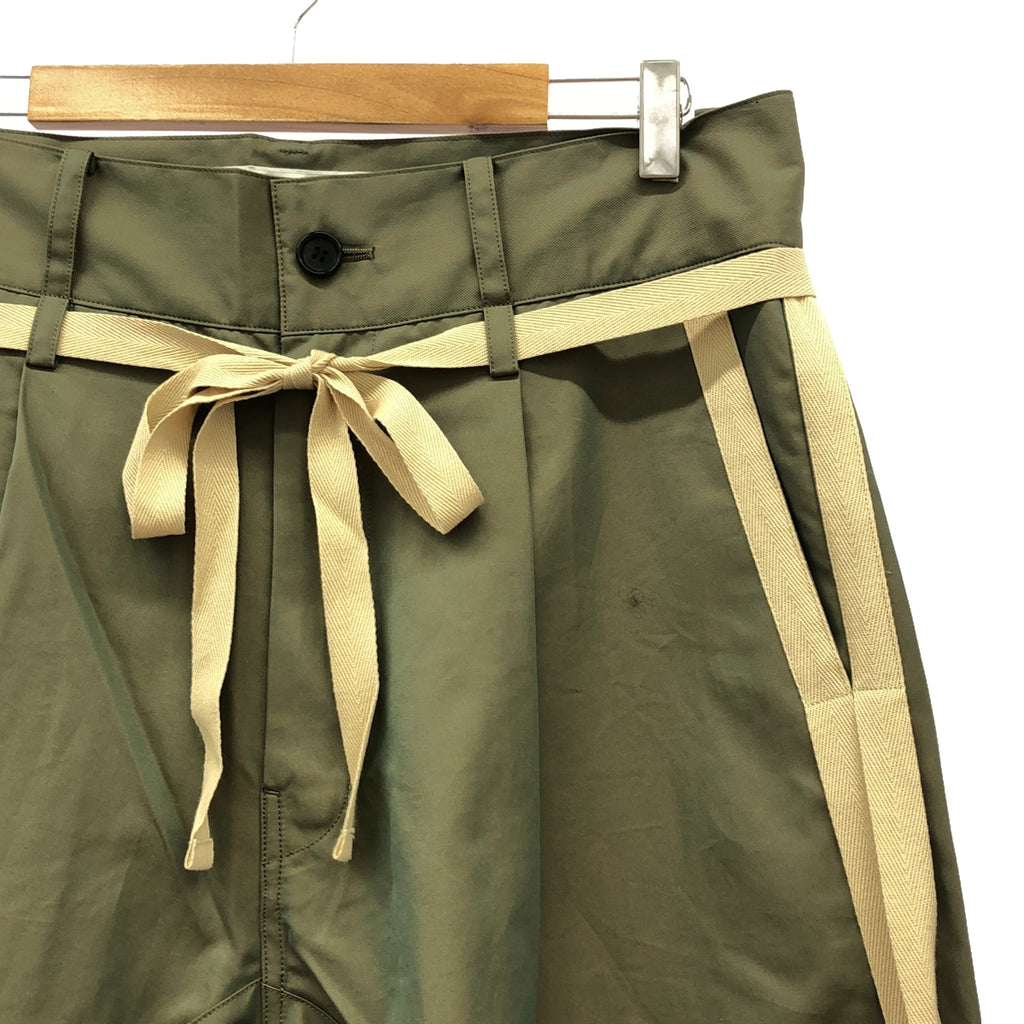 【신품】 prasthana / 프라스타나 | hang strings cargo trousers / 바지 | S | 카키 | 남성