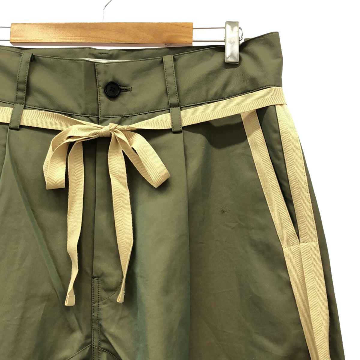 [New] prasthana / Prasthana | Hang strings cargo trousers / Pants | S | Khaki | Men's