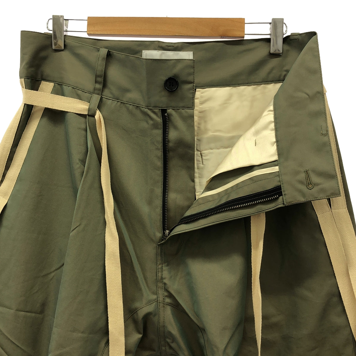 [New] prasthana / Prasthana | Hang strings cargo trousers / Pants | S | Khaki | Men's