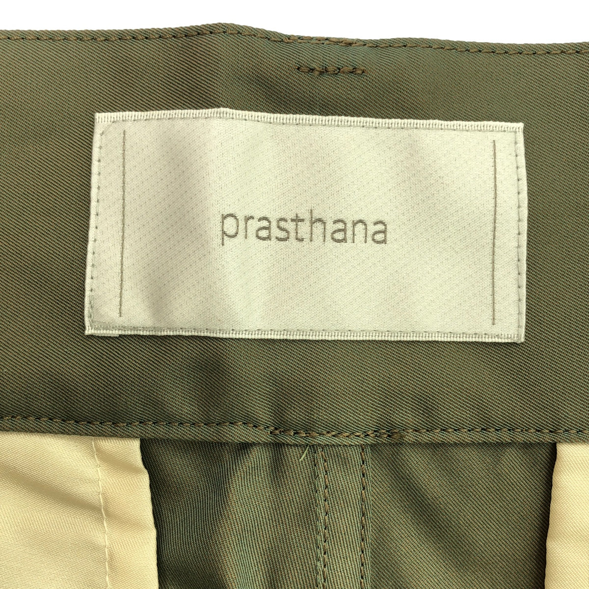 【신품】 prasthana / 프라스타나 | hang strings cargo trousers / 바지 | S | 카키 | 남성