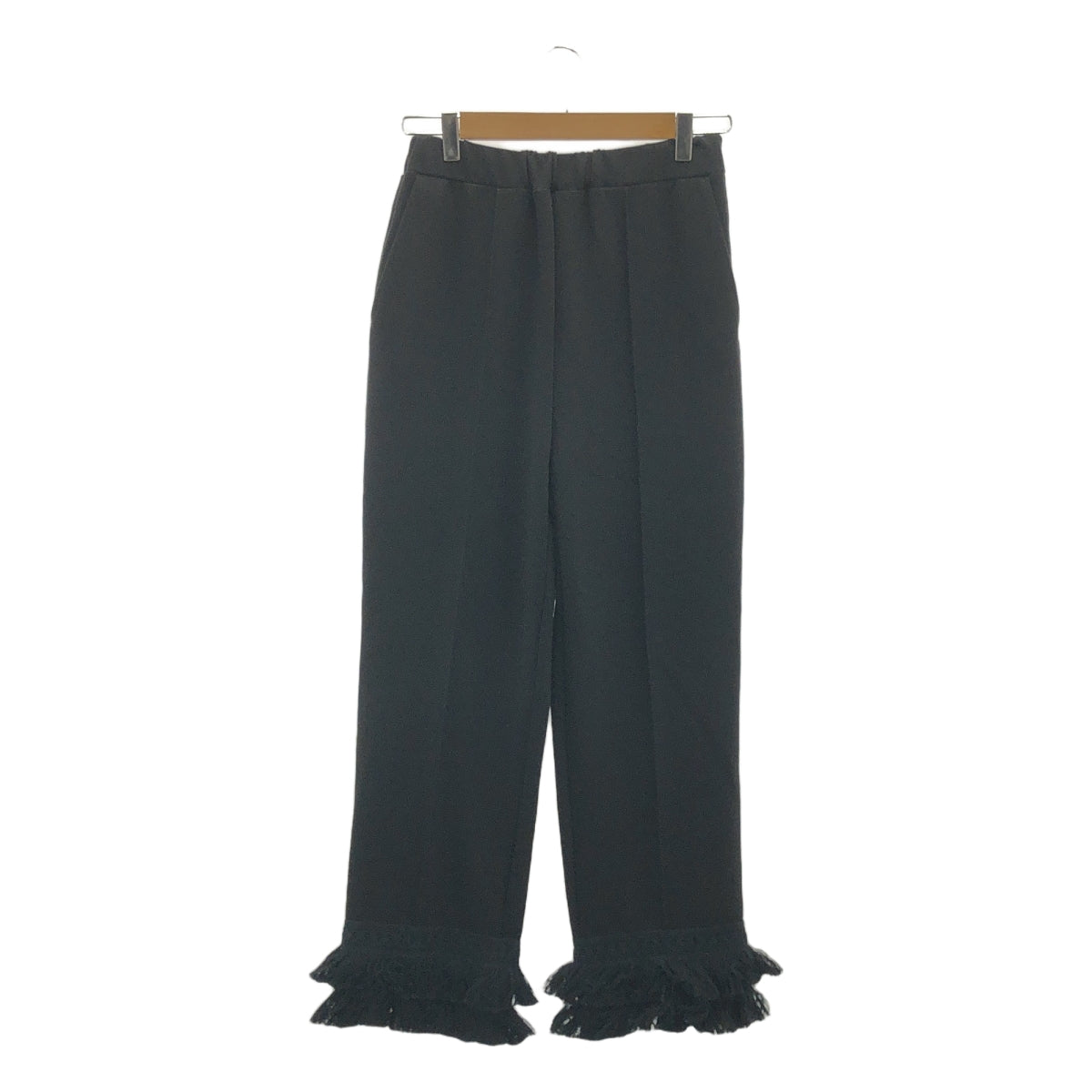 pelleq / 페렉 | 2023AW | hem fringe pants / 프린지 바지 | 34 | 블랙 | 여성