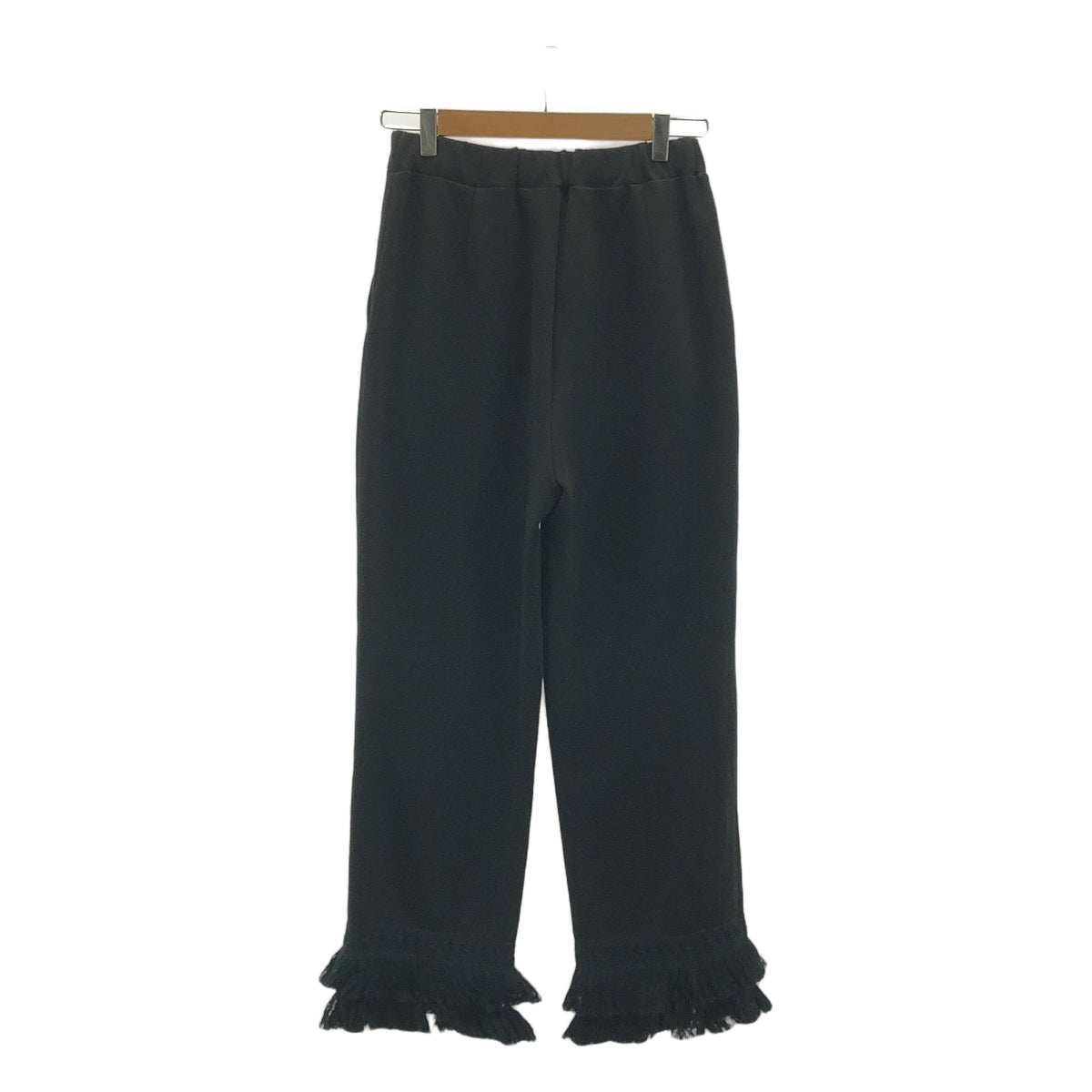 pelleq / 페렉 | 2023AW | hem fringe pants / 프린지 바지 | 34 | 블랙 | 여성