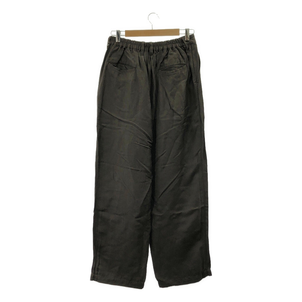 stein | VIS/LI 斜紋寬腿休閒褲 / 黏膠人造絲與亞麻抽繩寬褲 | M碼 | 男款