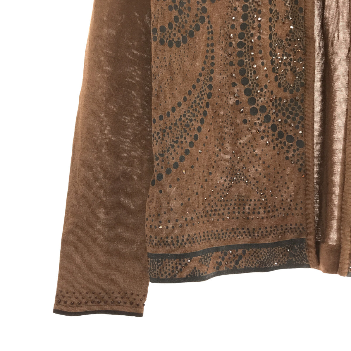 LEONARD | Silk Rayon Embellished Cardigan | L | Women's