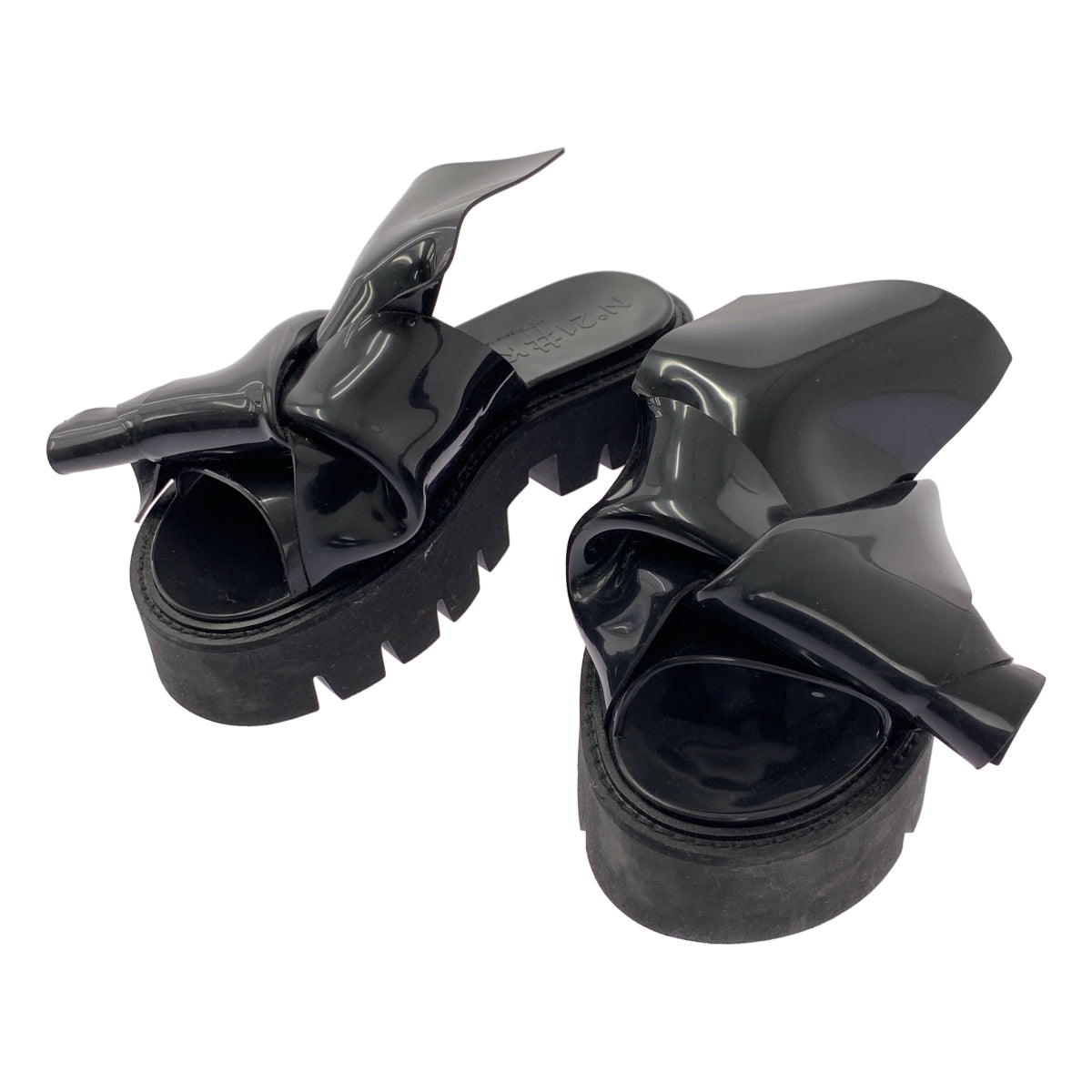 N°21 / ヌメロヴェントゥーノ | × Kartell ラバー リボン サンダル | 36 | レディース