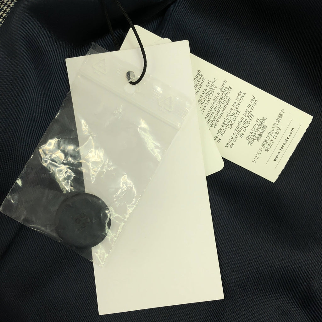 【新品】  LACOSTE / ラコステ | ハウンドトゥース柄 トレンチコート | 34 | グレー/ネイビー/ブラック | レディース