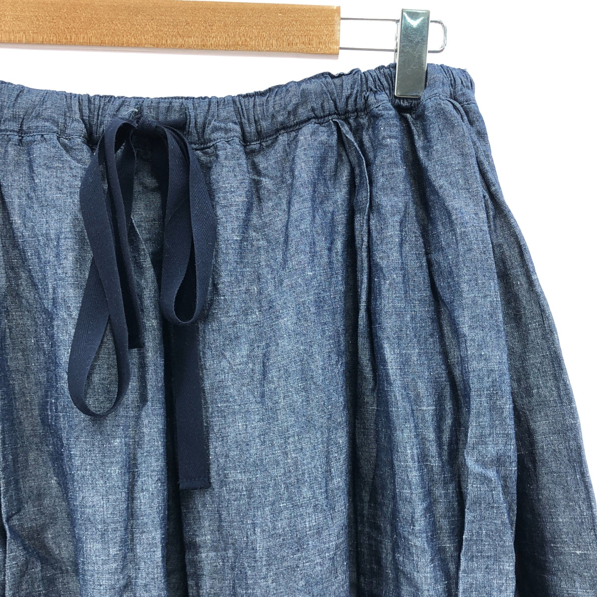 紗布# / 紗布 | 抽繩褶皺蓬鬆長裙 | F | 藍色 | 女款