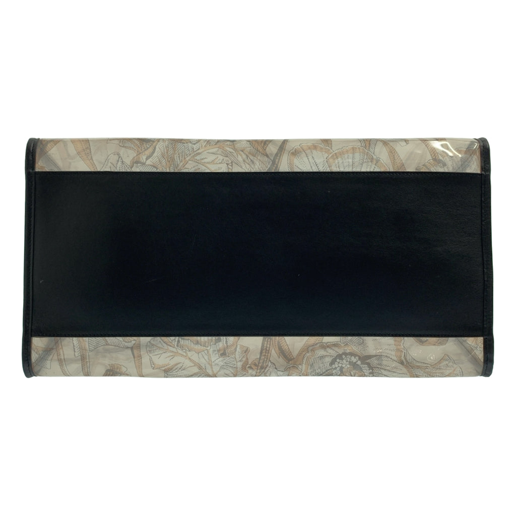 JIL SANDER / 질 썬더 | 인쇄 총 무늬 PVC 와이드 토트 백 | 블랙 | 여성