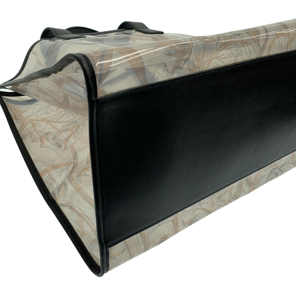 JIL SANDER / 질 썬더 | 인쇄 총 무늬 PVC 와이드 토트 백 | 블랙 | 여성