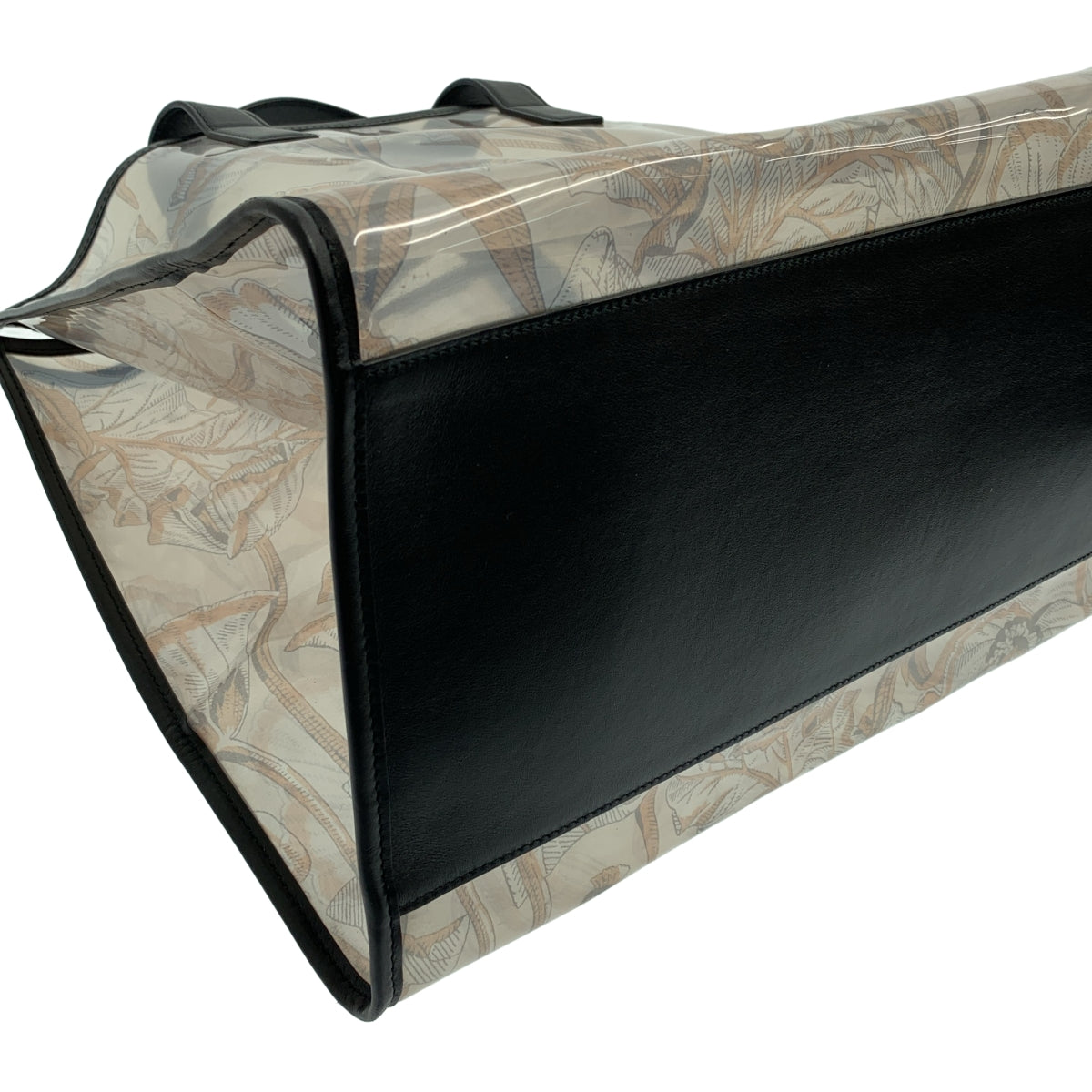 JIL SANDER / 질 썬더 | 인쇄 총 무늬 PVC 와이드 토트 백 | 블랙 | 여성