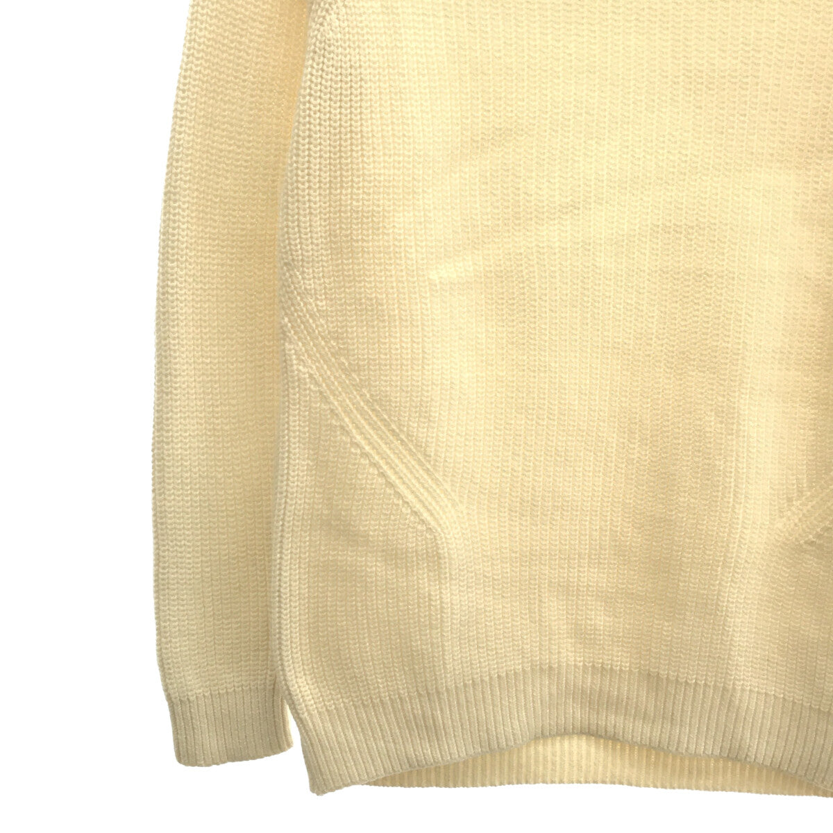 LLBEAN / L.L.Bean | Mid-gauge cotton knit sweater | L | Off-white | Women's