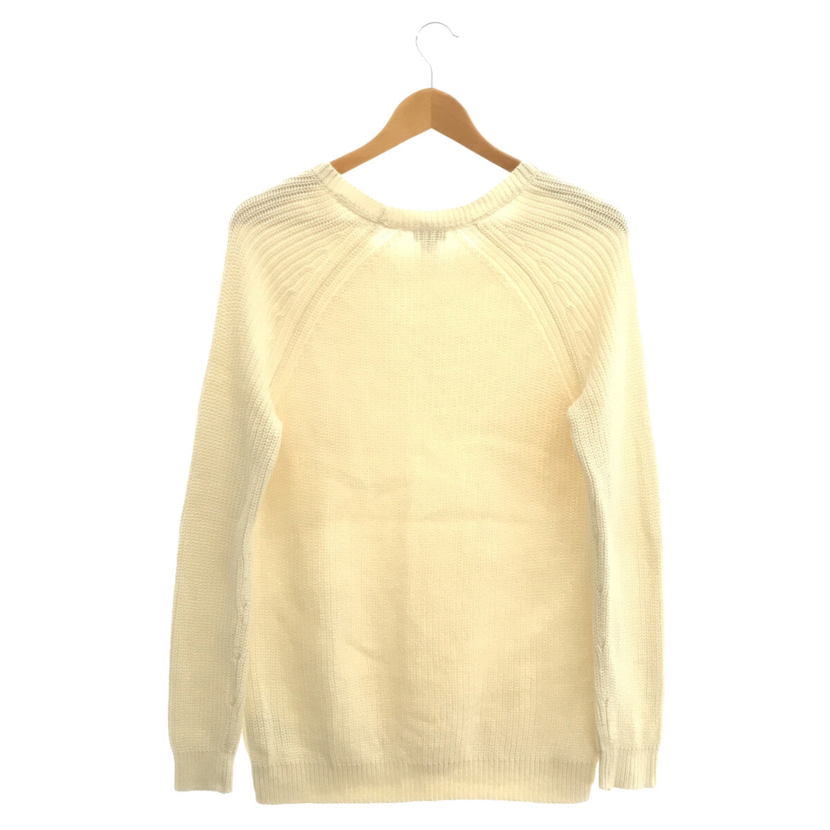 LLBEAN / L.L.Bean | Mid-gauge cotton knit sweater | L | Off-white | Women's