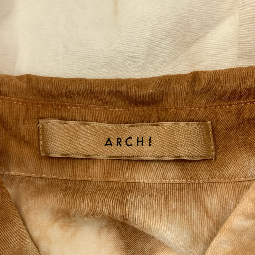 ARCHI / アーキ | PLANT DYEING SHIRTS コットン シルク 草木染め 半袖シャツ | M | レディース