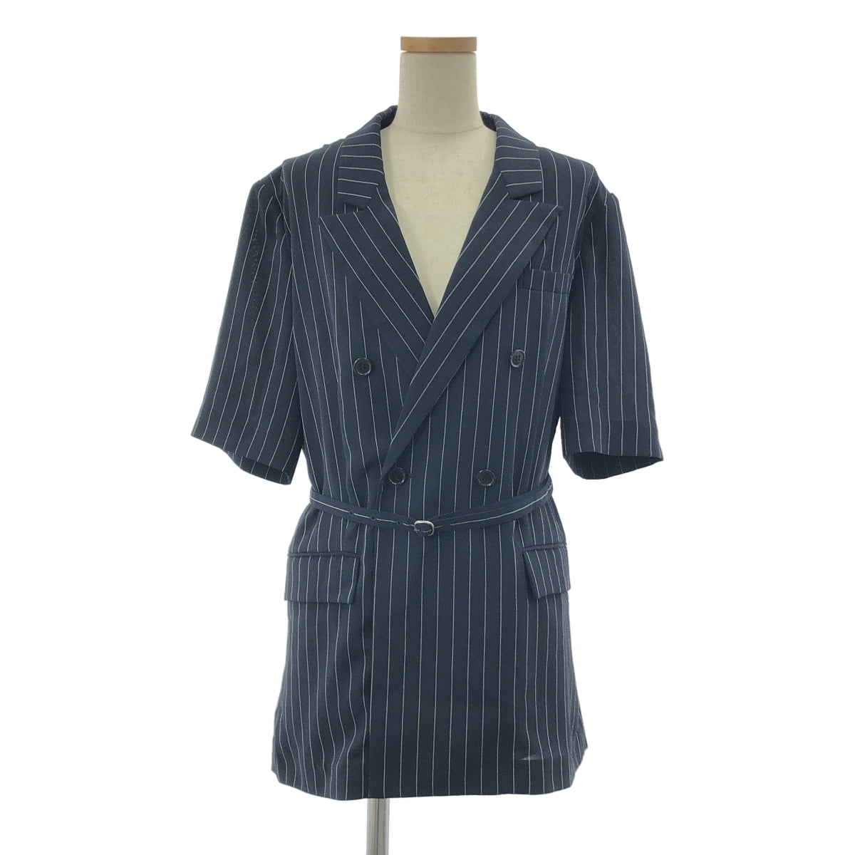 [狀況極佳] AMERI | 後簾式開放式 HS 外套 | 單排扣外套 | 小尺寸 | 海軍藍 | 女款