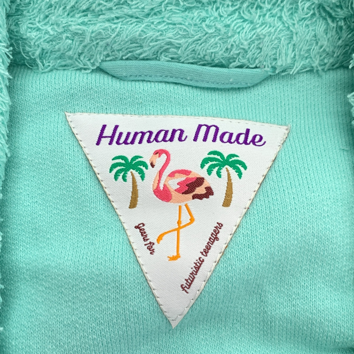 HUMAN MADE / ヒューマンメイド | PILE SHIRT ロゴ フラミンゴ刺しゅう 半袖 パイルシャツ | XL | メンズ