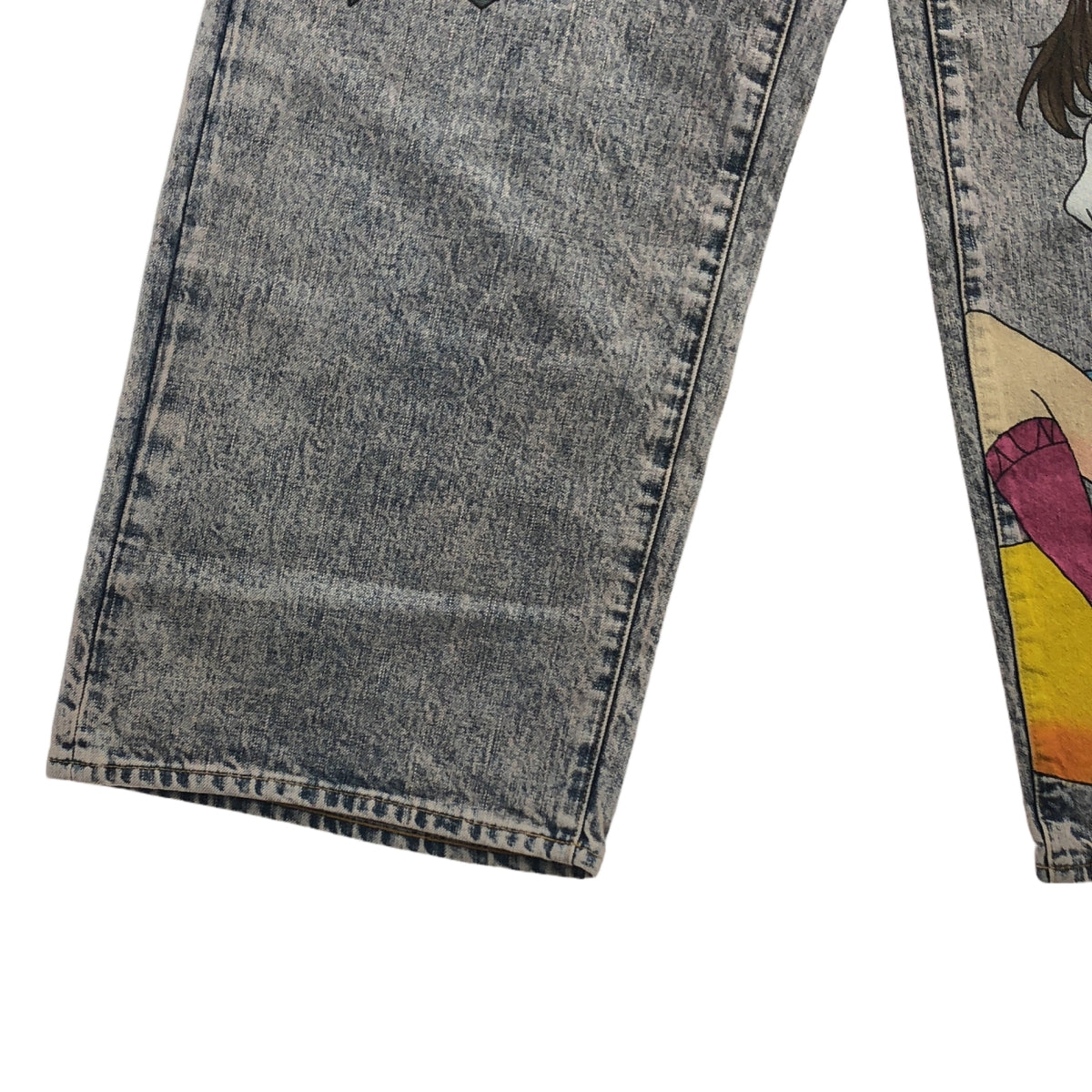 doublet / ダブレット | 2025SS | ANIME HAND PAINTING DENIM PANTS / 染め加工 デニム ワイドパンツ | M | メンズ