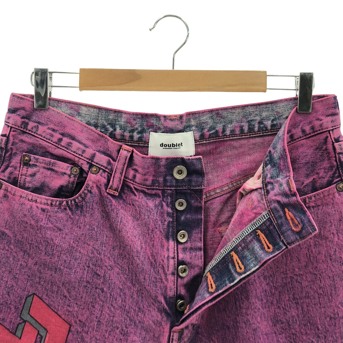 doublet / ダブレット | 2025SS | ANIME HAND PAINTING DENIM PANTS / 染め加工 デニム ワイドパンツ | M | メンズ