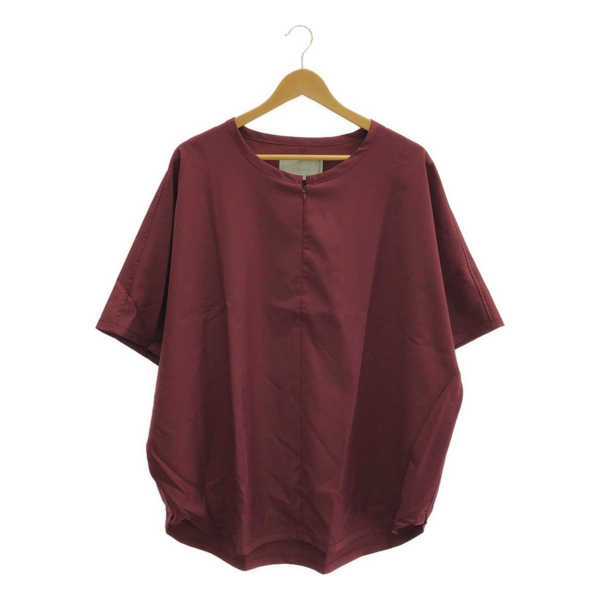 [New] prasthana / Prasthana | Slick shirt | Short sleeve shirt | M | Burgundy | Men's