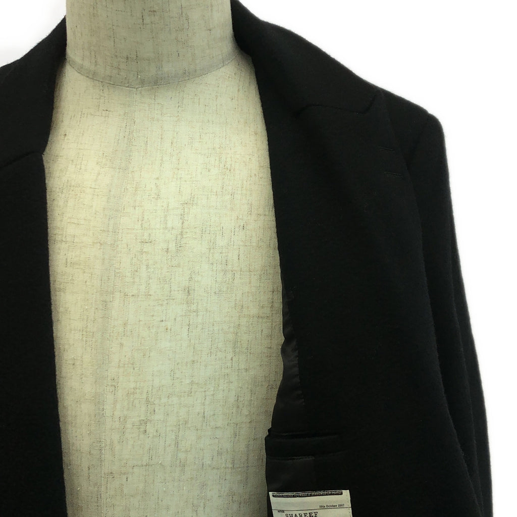 SHAREEF / シャリーフ | 2019AW | ウール ロングチェスターコート | 1 | ブラック | メンズ