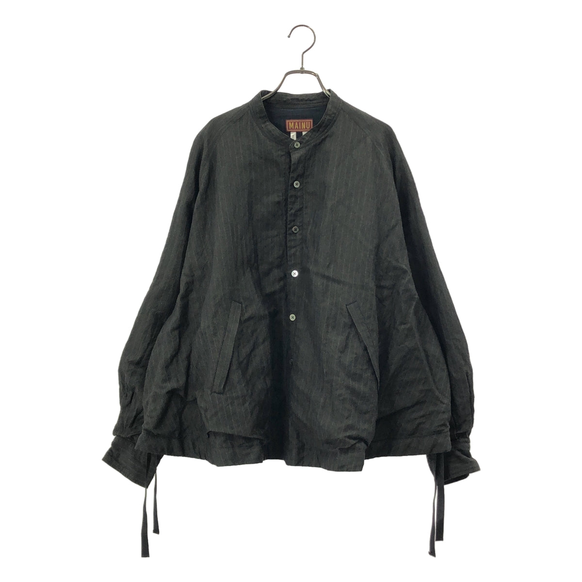 MAINU / マイヌ | ストライプ バンドカラー シャツ ジャケット | 1 | メンズ