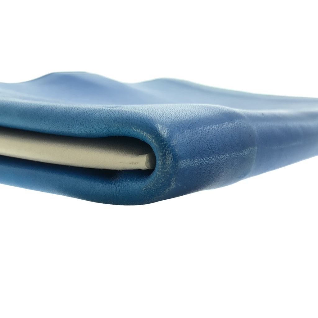 JIL SANDER / 질 썬더 | 바이 컬러 가죽 클러치 백 | 블루 / 베이지 | 여성