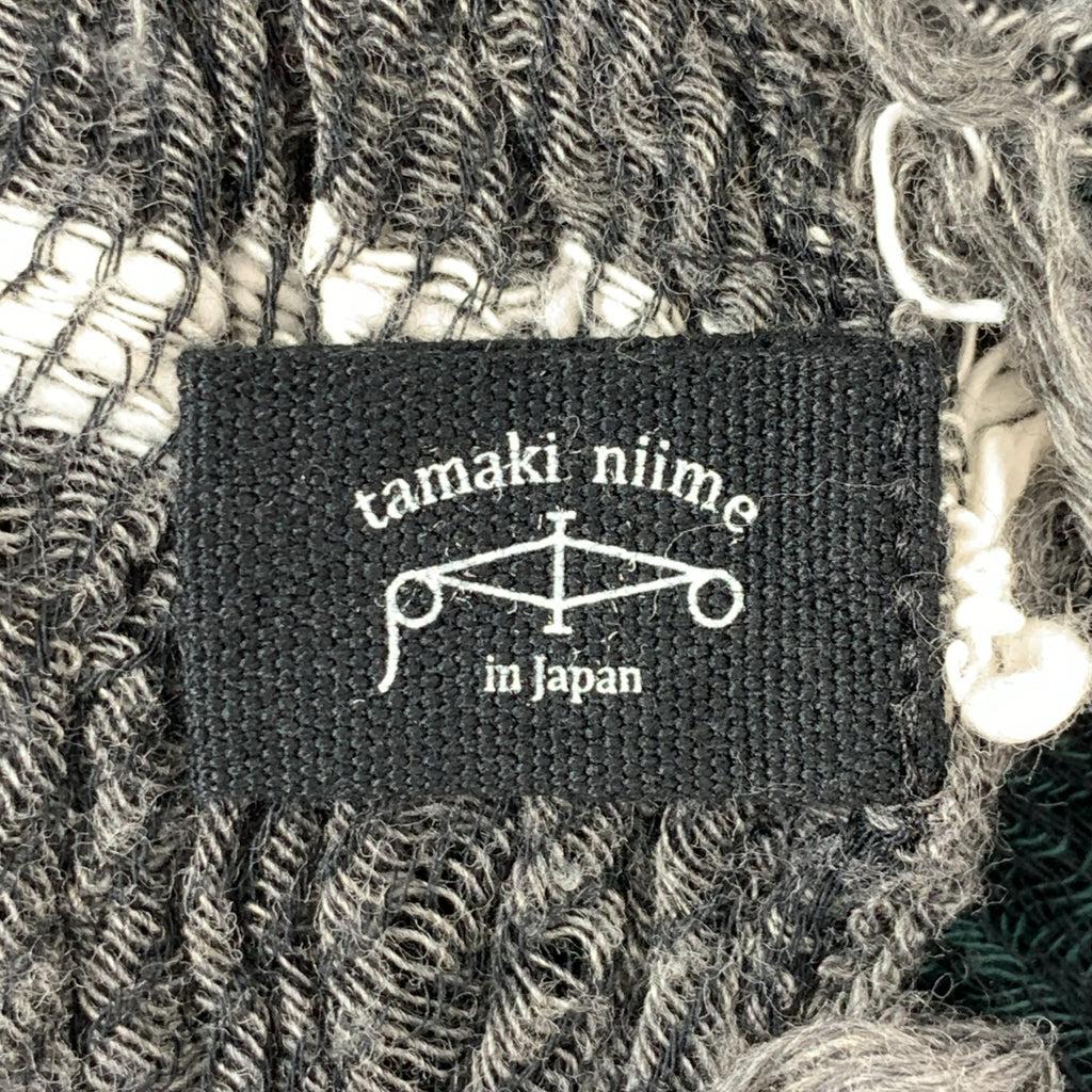 tamaki niime 玉木新雌 / タマキニイメ | 大判 フリンジ ストール |