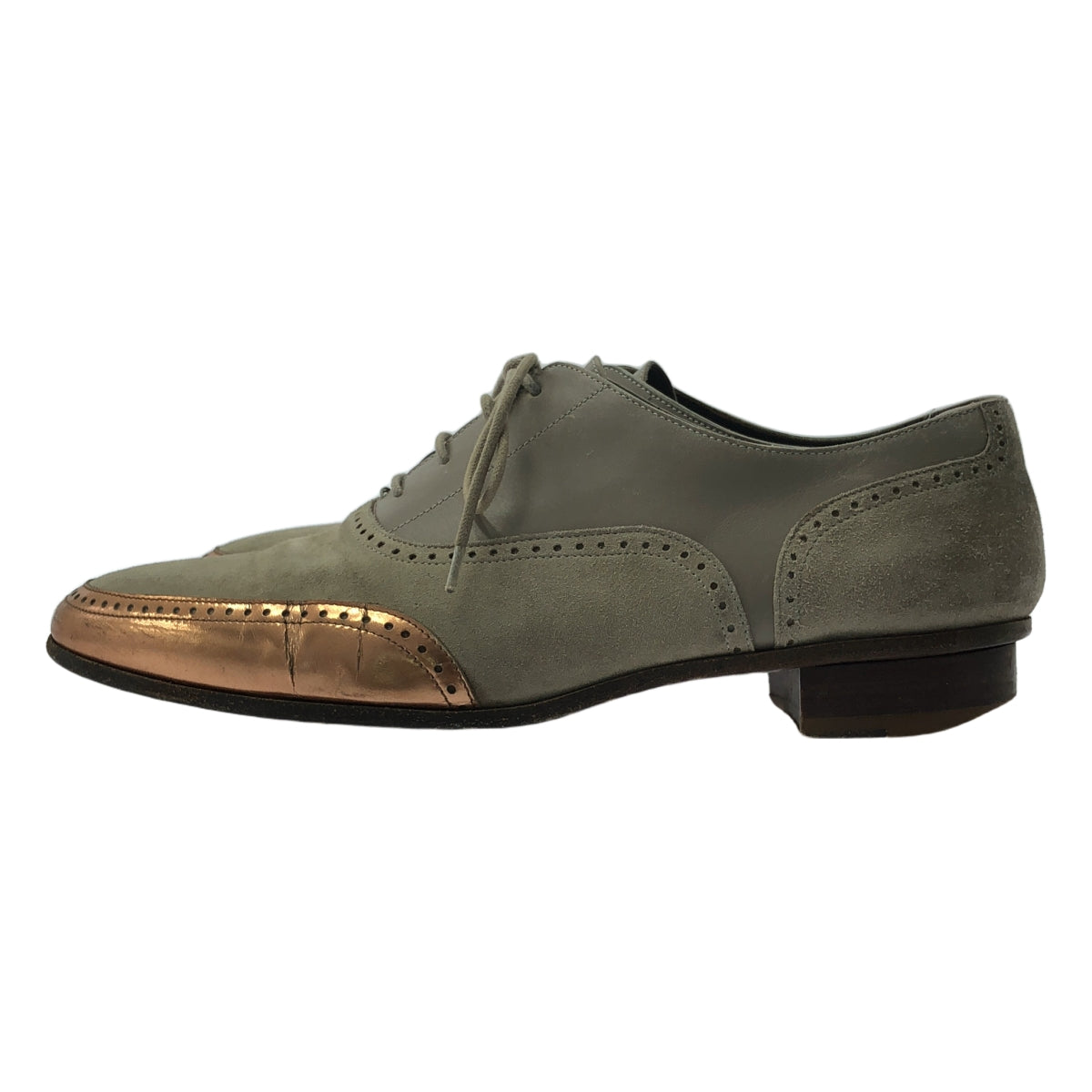 LANVIN / ランバン | レザー スエード切替 レースアップ ドレスシューズ | 7 | グレー | メンズ