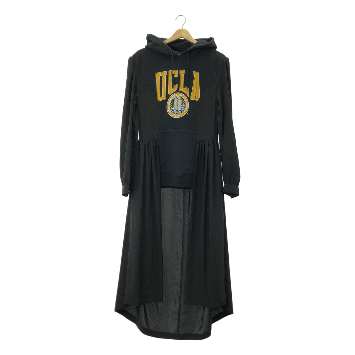 JUNYA WATANABE COMME des GARCONS / 준야와타나베 | 2019AW | RECONSTRUCTED HOODIE 재구성 도트 도킹 파커 원피스 | S |