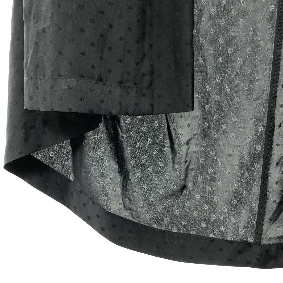 JUNYA WATANABE COMME des GARCONS / 준야와타나베 | 2019AW | RECONSTRUCTED HOODIE 재구성 도트 도킹 파커 원피스 | S |