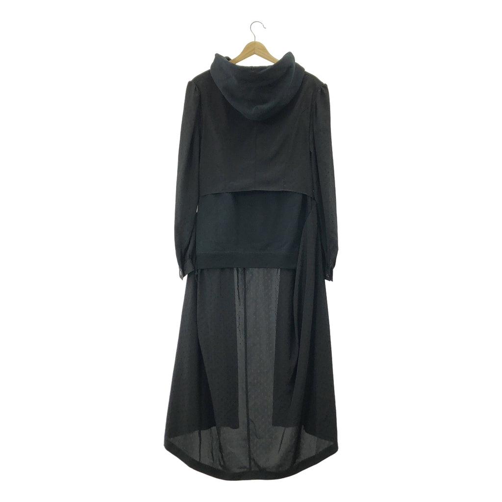 JUNYA WATANABE COMME des GARCONS / 준야와타나베 | 2019AW | RECONSTRUCTED HOODIE 재구성 도트 도킹 파커 원피스 | S |