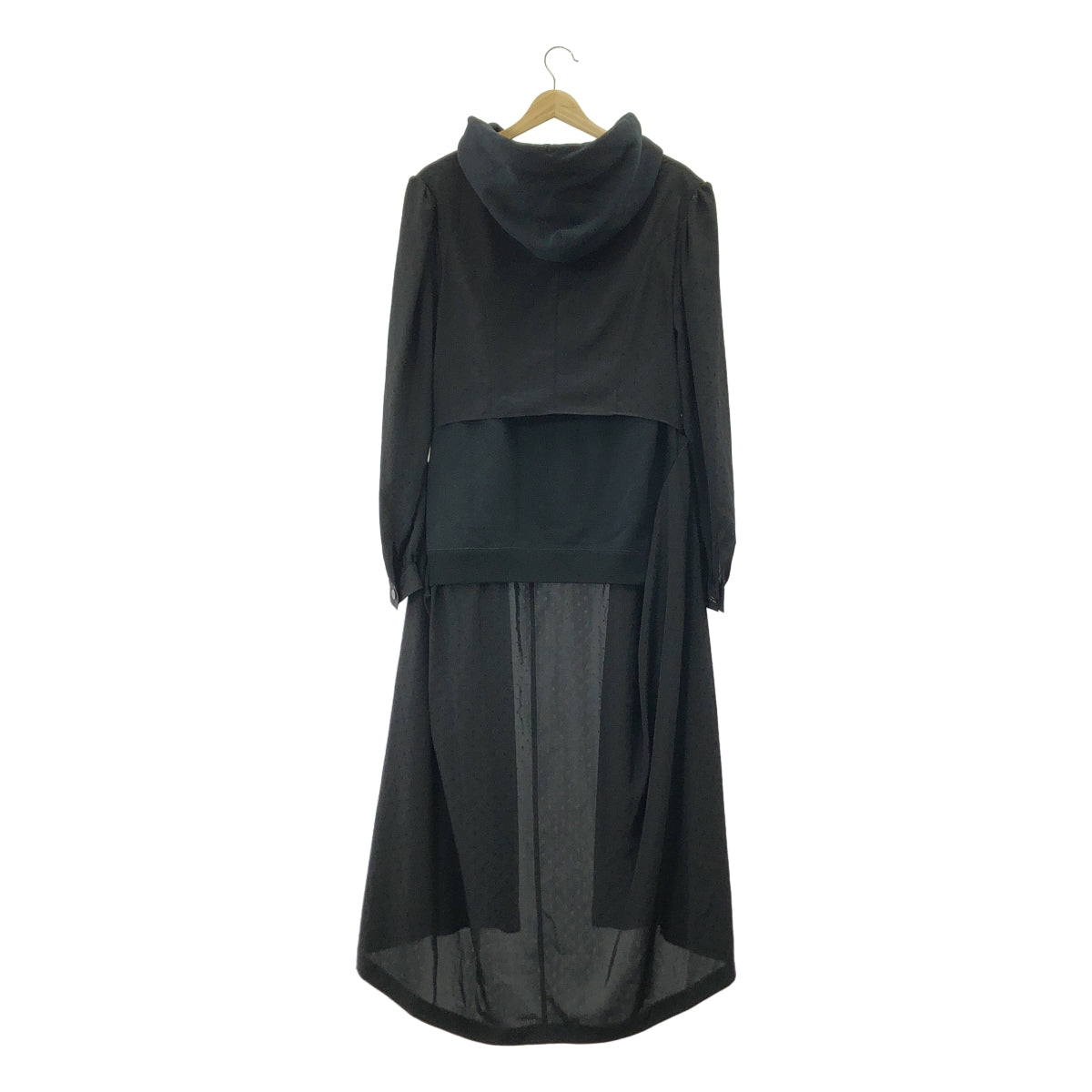 JUNYA WATANABE COMME des GARCONS / 준야와타나베 | 2019AW | RECONSTRUCTED HOODIE 재구성 도트 도킹 파커 원피스 | S |