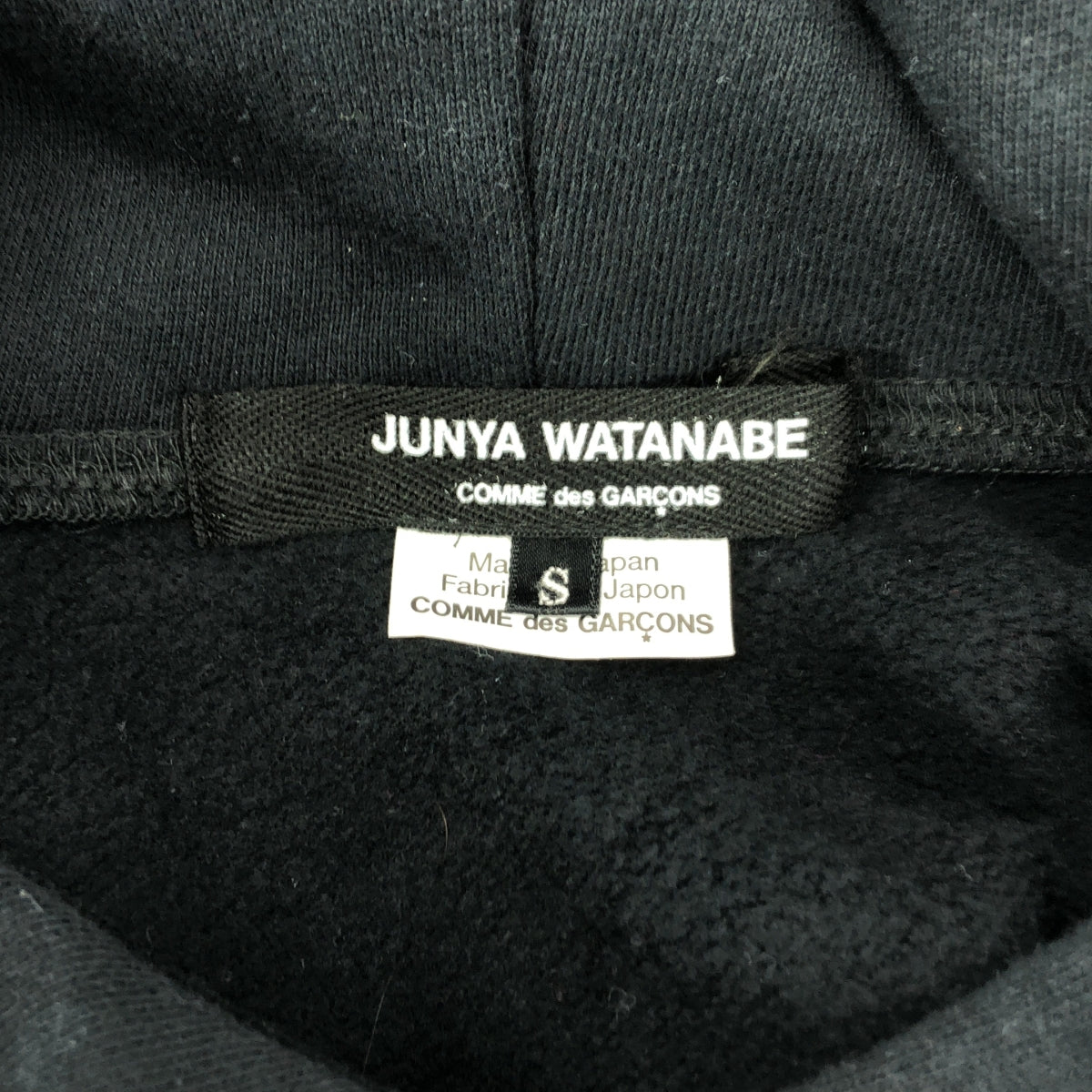 JUNYA WATANABE COMME des GARCONS / 준야와타나베 | 2019AW | RECONSTRUCTED HOODIE 재구성 도트 도킹 파커 원피스 | S |