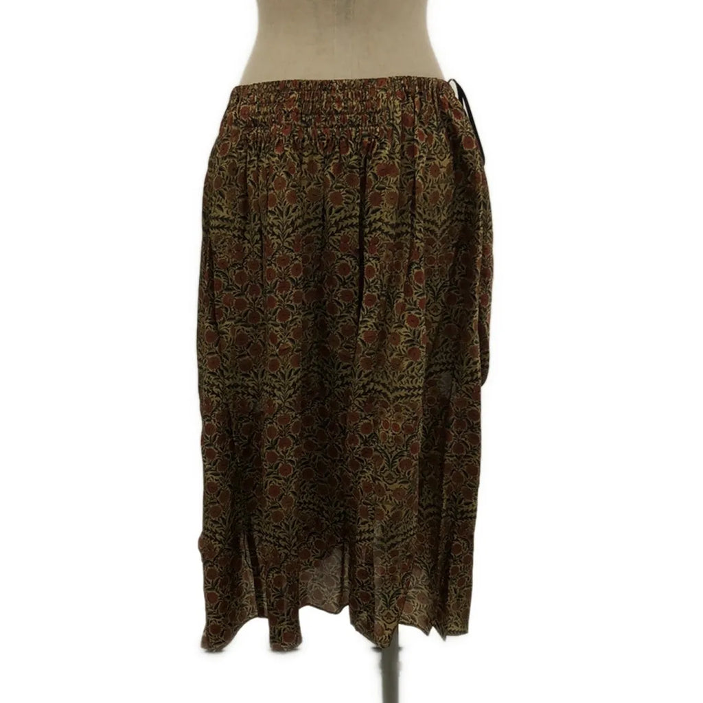 【美品】  BAUME / ボーメ | 総柄 レーヨン カットアウト ギャザー ワンピース | 36 | マルチカラー | レディース