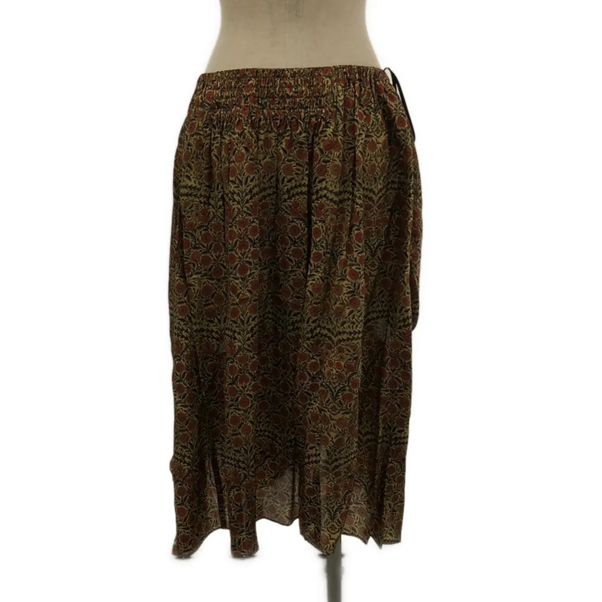 【美品】  BAUME / ボーメ | 総柄 レーヨン カットアウト ギャザー ワンピース | 36 | マルチカラー | レディース