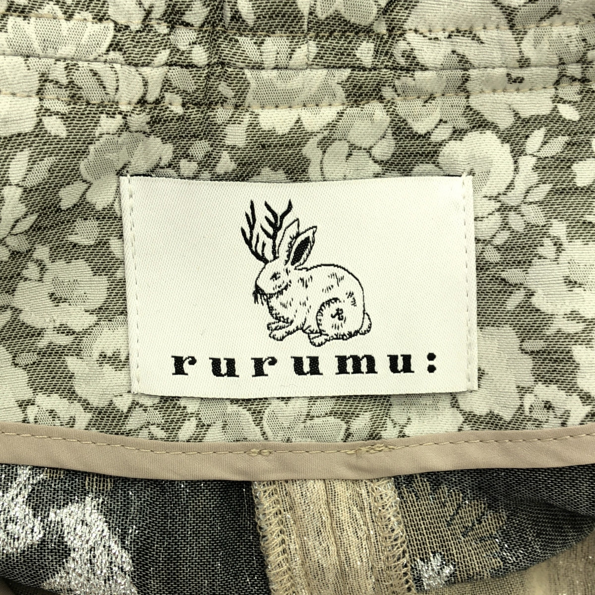 rurumu: / 縷縷夢兎るるむう | エンブロイダリー ベルテッド オーバー ガウンコート フーディ | F | ベージュ系 | レディース