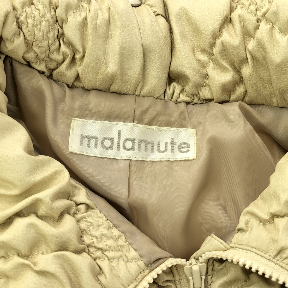 malamute / マラミュート | ワイドカラー ショートジャケット | F | ベージュ | レディース