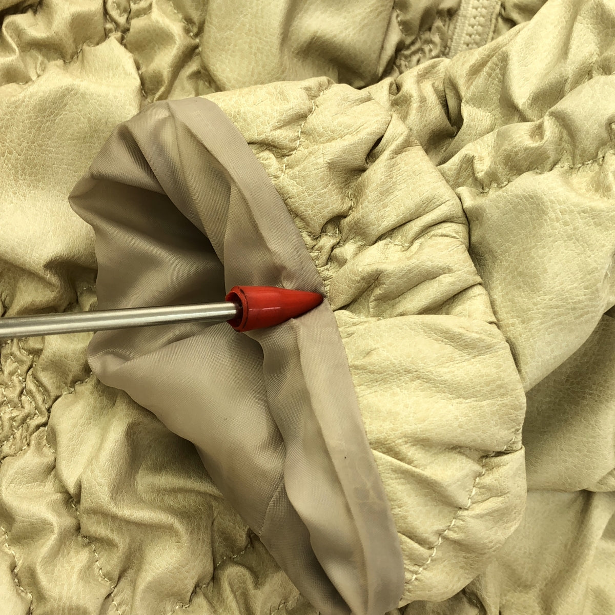 malamute / マラミュート | ワイドカラー ショートジャケット | F | ベージュ | レディース