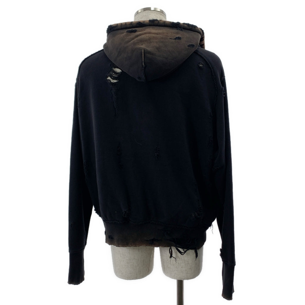 SUBLATIONS / サブレーション | SLANT ZIP DAMAGED PARKA / 染め加工 デストロイ スウェット フーディ | 1 | メンズ