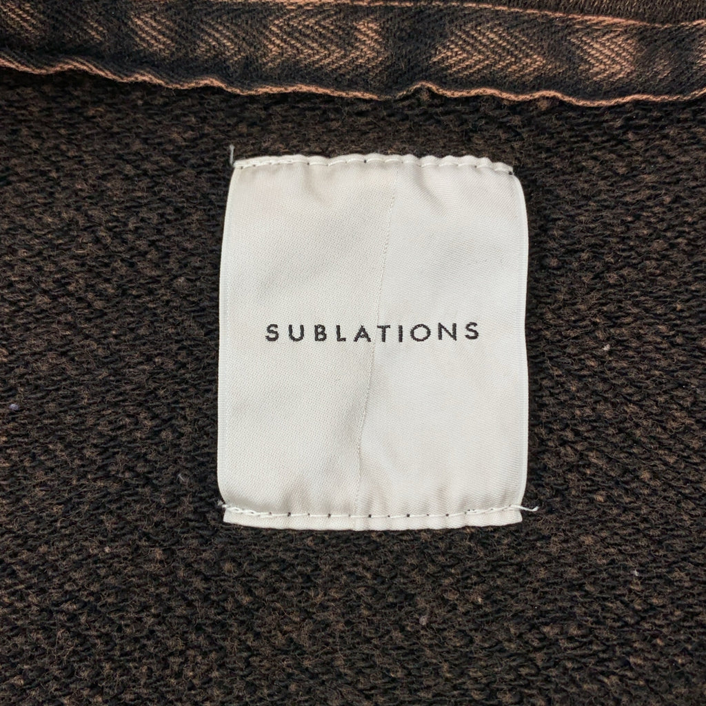 SUBLATIONS / サブレーション | SLANT ZIP DAMAGED PARKA / 染め加工 デストロイ スウェット フーディ | 1 | メンズ