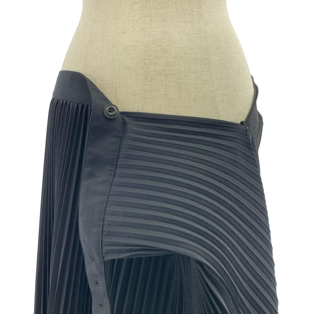 JUNYA WATANABE / 준야와타나베 | 2025SS | 울 플리츠 컷오프 롱 스커트 | S |