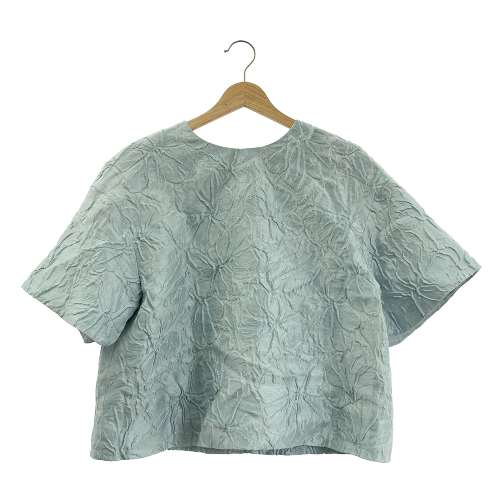 ADORE / アドーア | フラワー ショートスリーブ プルオーバー ブラウス シャツ | 38 | レディース