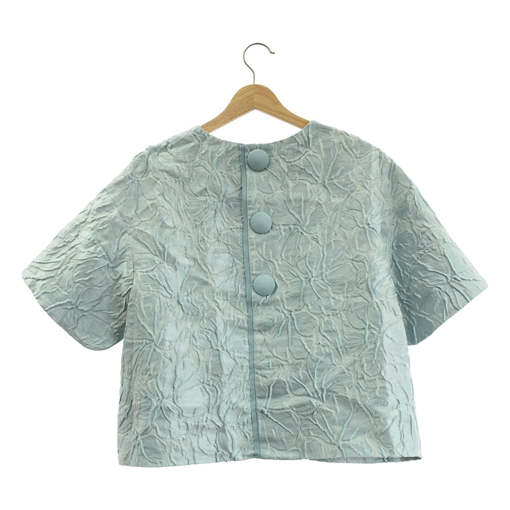 ADORE / アドーア | フラワー ショートスリーブ プルオーバー ブラウス シャツ | 38 | レディース